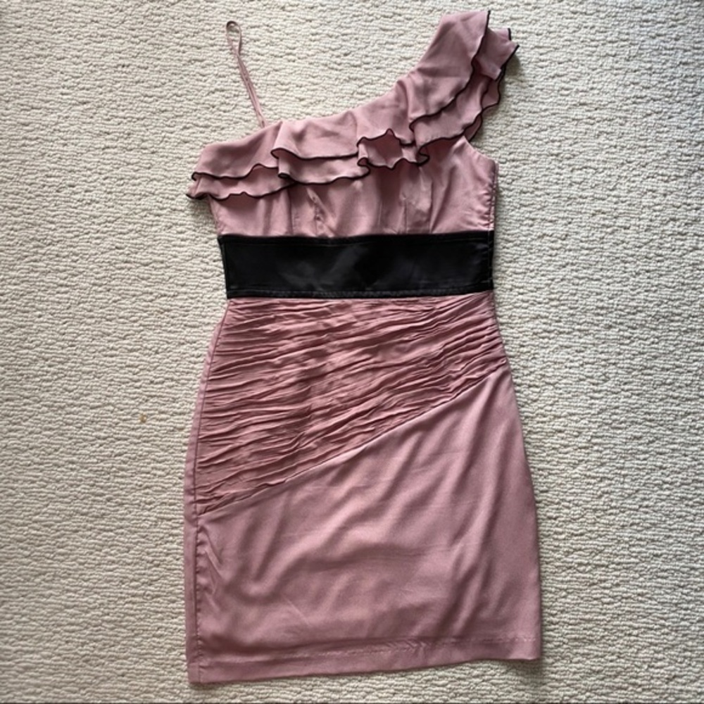 NWT - Teeze Me Dusty Pink One Shoulder Dress